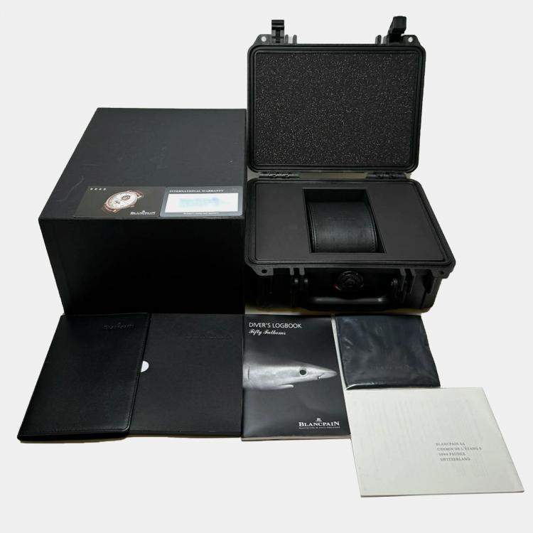 مملوكة مسبقًا ساعة كرونوغراف فلايباك بلانكبين فيفتي فاثومز باثيسكاف 5200-1110-B52A مستعملة