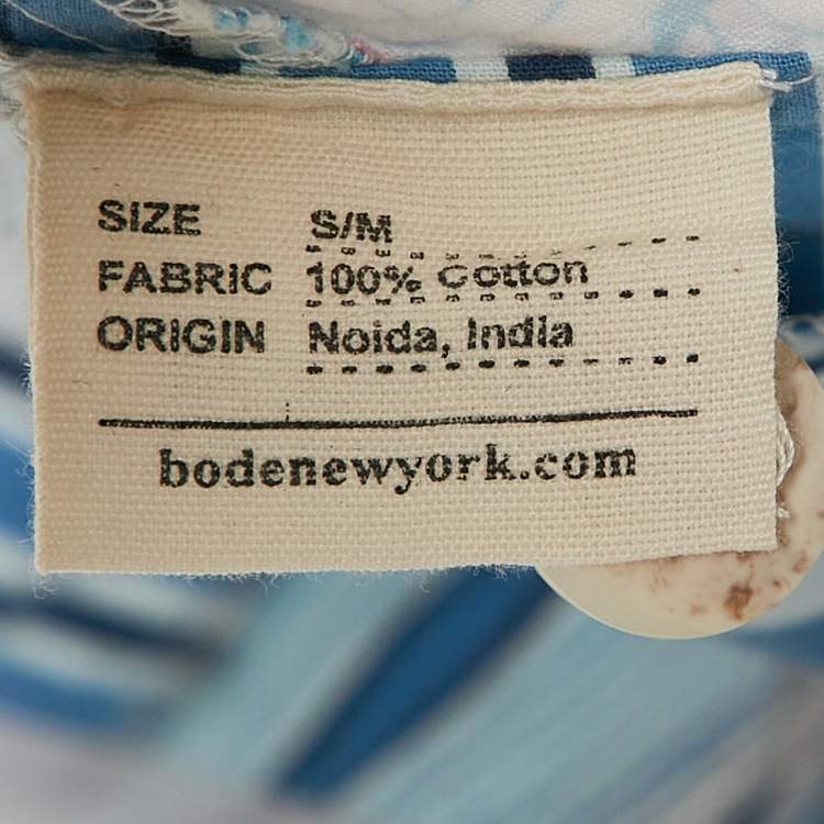 Pre Owned Bode Multicolor Printed Cotton Patch Work Shirt S