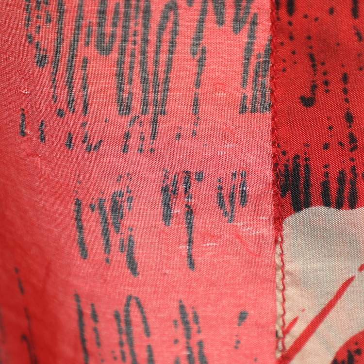 Pre Owned Bode Multicolor Printed Silk Button Front Shirt L