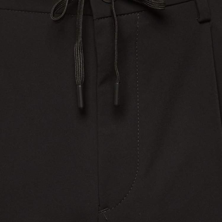 مملوكة مسبقًا Boggi Milano Black Nylon B Tech Trousers M/L