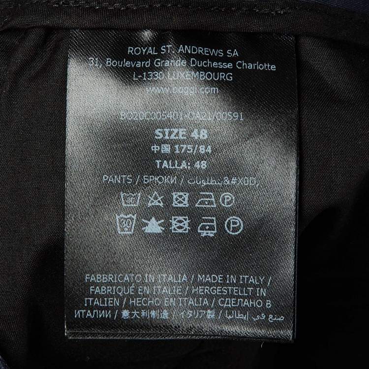 مملوكة مسبقًا Boggi Milano Navy Blue Nylon B Tech Stretch Trousers M/L