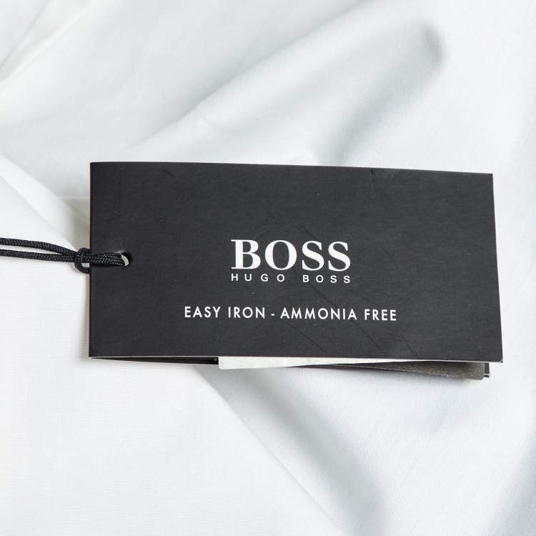 Pre Owned Boss By Hugo Boss White Cotton Buttoned Up Shirt S