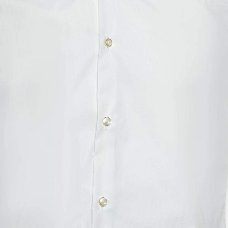 Pre Owned Boss By Hugo Boss White Cotton Buttoned Up Shirt S