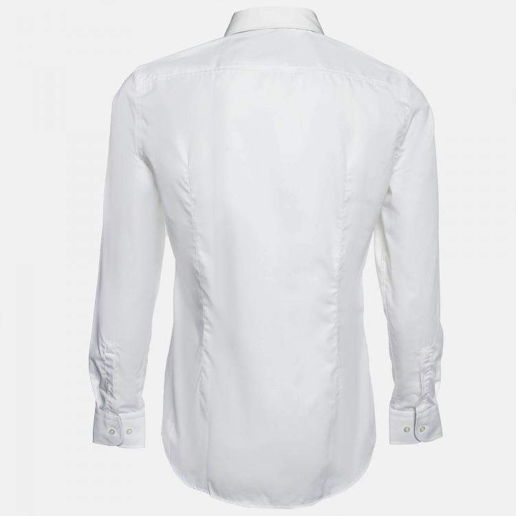 Pre Owned Boss By Hugo Boss White Cotton Buttoned Up Shirt S