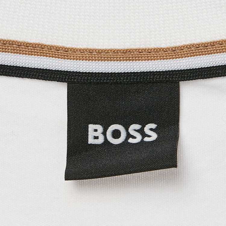 Pre Owned Boss By Hugo Boss White Cotton Crew Neck T-Shirt S
