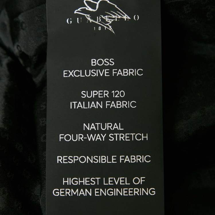 Pre Owned Boss By Hugo Boss Black Wool Gabardine Single Breasted Blazer S