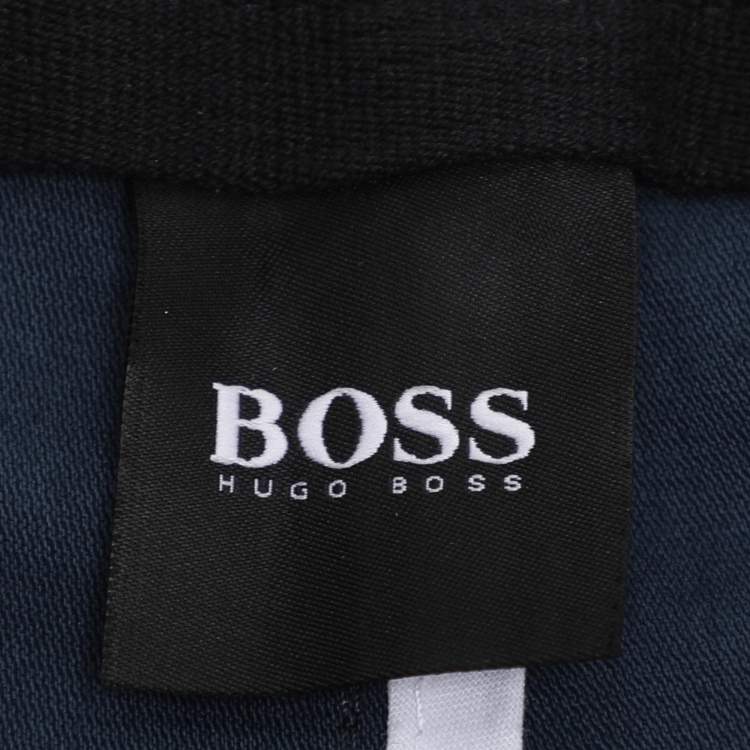 Pre Owned Boss By Hugo Boss Navy Blue Cotton Blend Rogan4-1 Trouser XXL