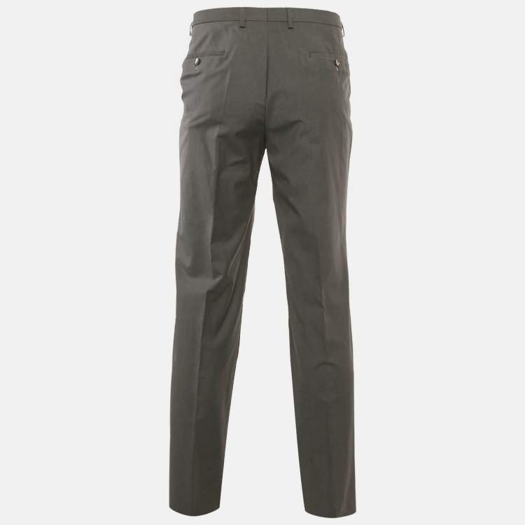 Pre Owned Boss By Hugo Boss Dark Grey Wool Leenon1 Pants XXL