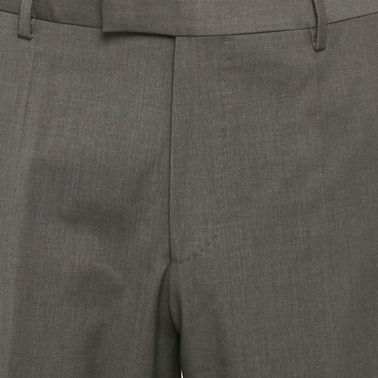 Pre Owned Boss By Hugo Boss Dark Grey Wool Leenon1 Pants XXL