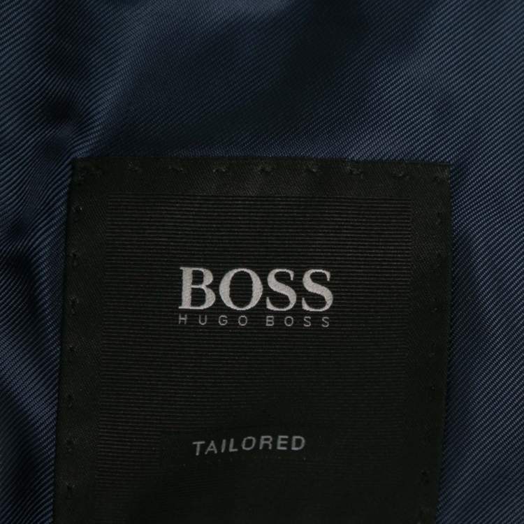 Pre Owned Boss By Hugo Boss Blue Plaid Wool T-Harvers5/Glover3 Slim Fit Suit XL