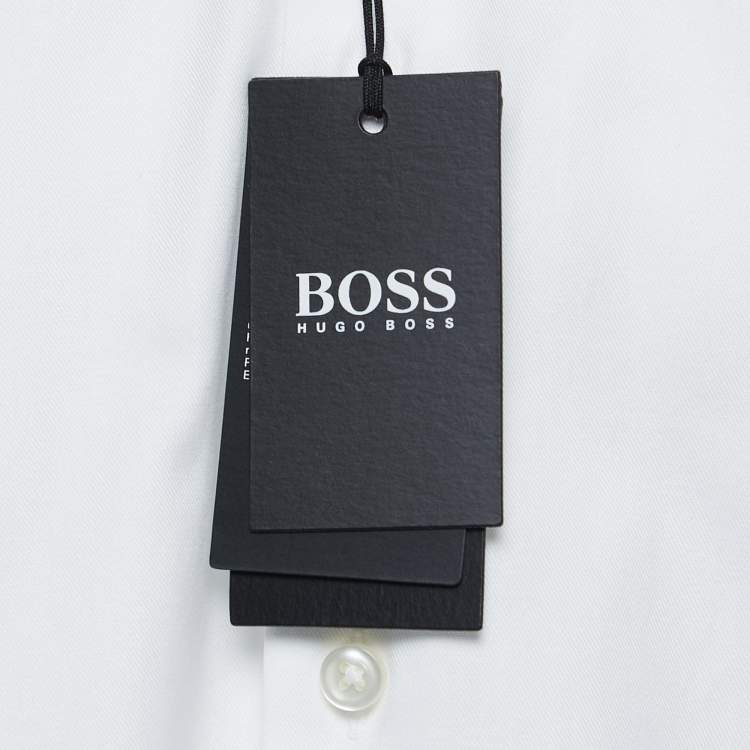 Pre Owned Boss by Hugo Boss White Cotton Gardner Regular Fit Shirt 4XL