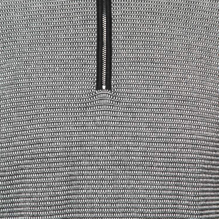 Pre Owned Boss By Hugo Boss Black Textured Wool Knit Ladamo Sweater M