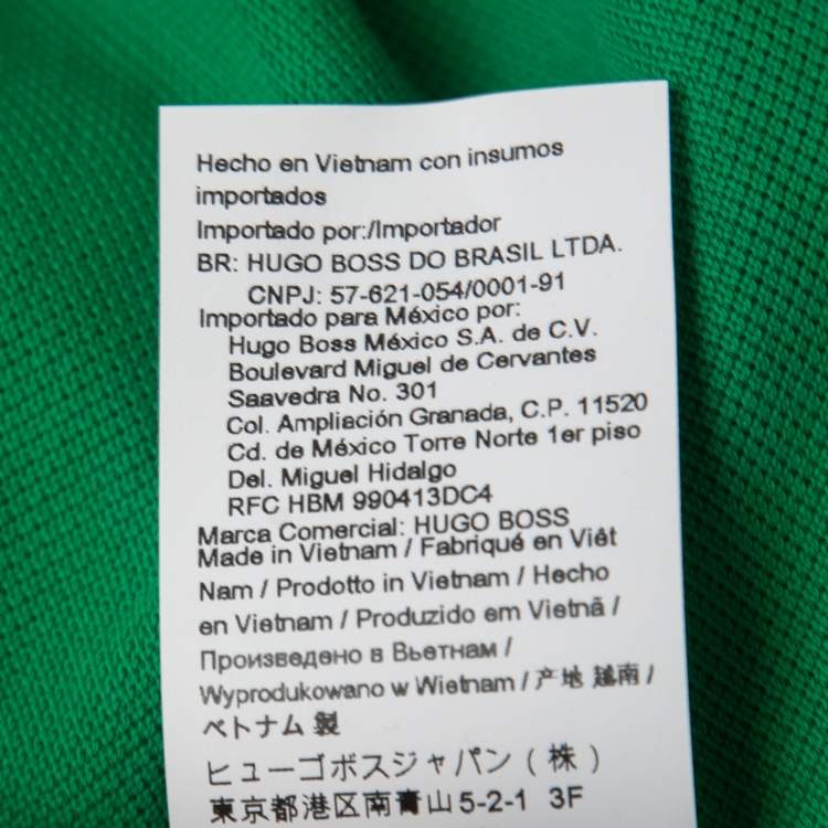Pre Owned Boss By Hugo Boss Green Cotton Pique Polo T-Shirt XL