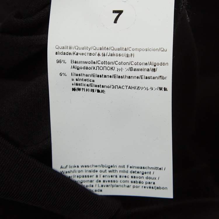 Pre Owned Boss By Hugo Boss Black Logo Print Cotton Knit Half Sleeve T-Shirt XXXL