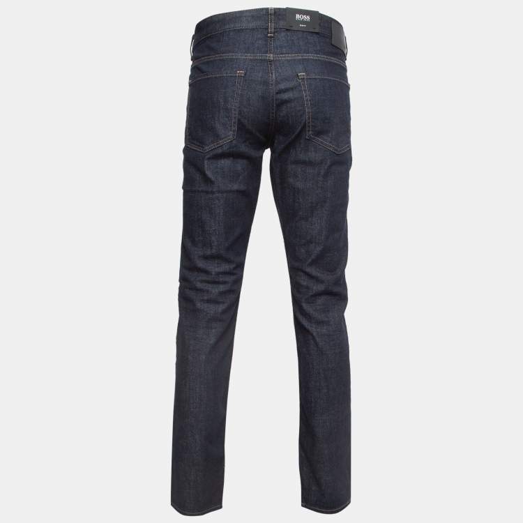 Pre Owned Boss By Hugo Boss Blue Stretch Denim Slim Fit Jeans XXL Waist 38''