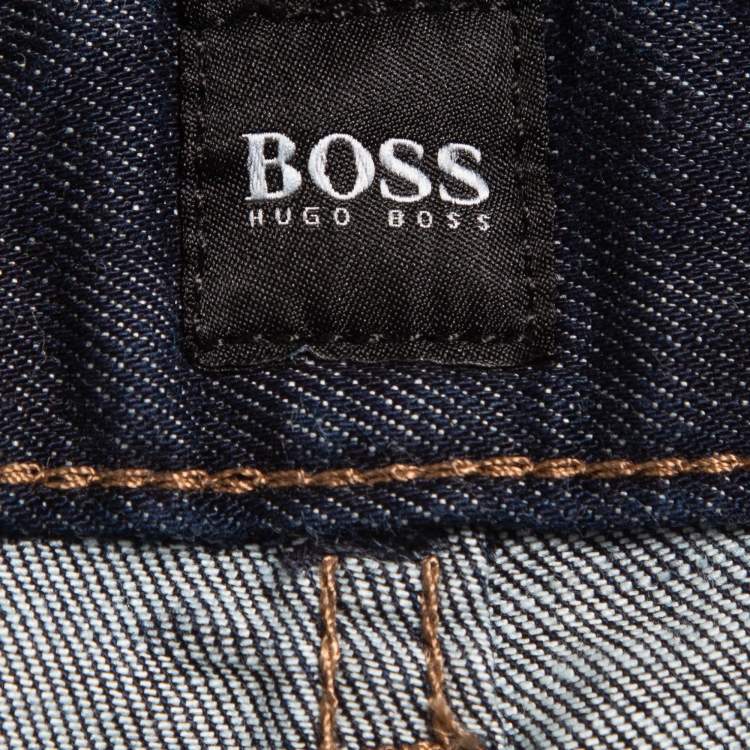 Pre Owned Boss By Hugo Boss Blue Stretch Denim Slim Fit Jeans XXL Waist 38''