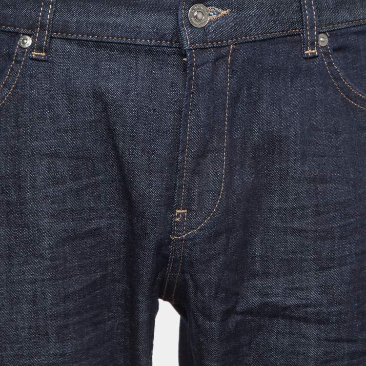 Pre Owned Boss By Hugo Boss Blue Stretch Denim Slim Fit Jeans XXL Waist 38''