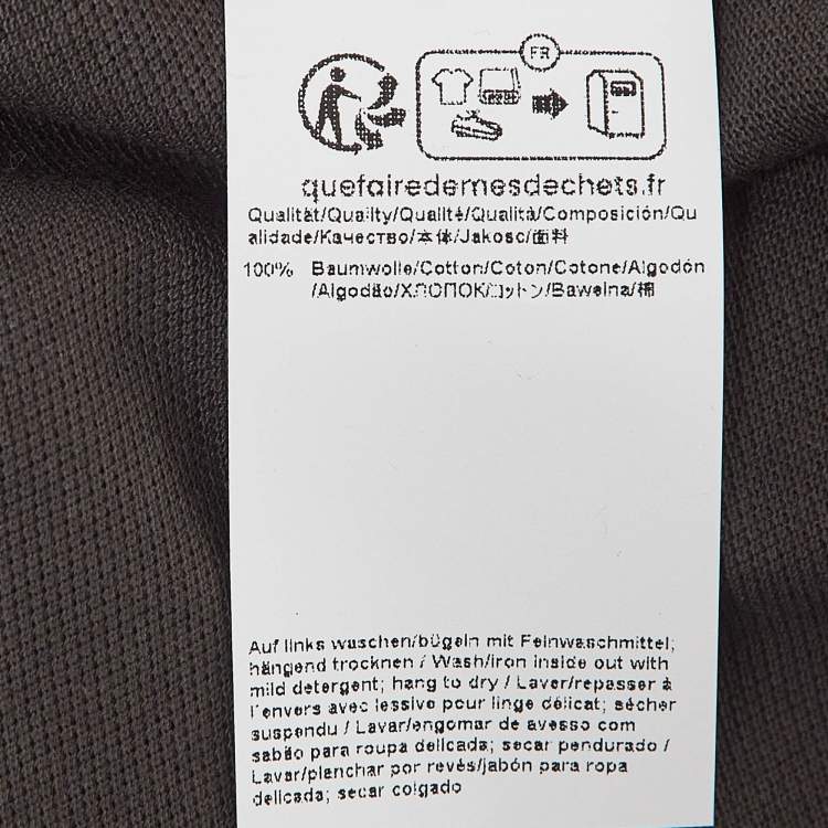Pre Owned Boss By Hugo Boss Grey Pima Cotton Polo T-Shirt M
