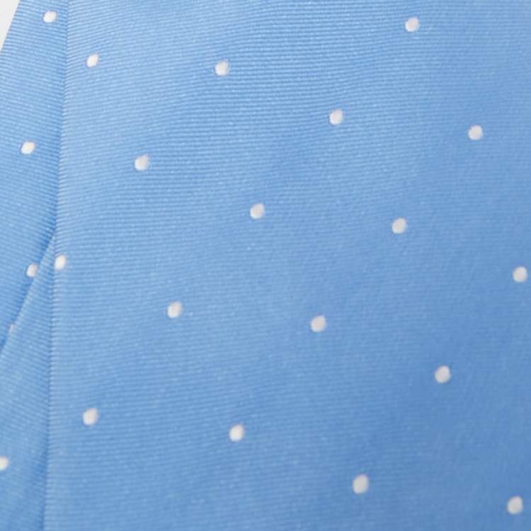 Pre Owned Boss By Hugo Boss Blue Dotted Silk Tie