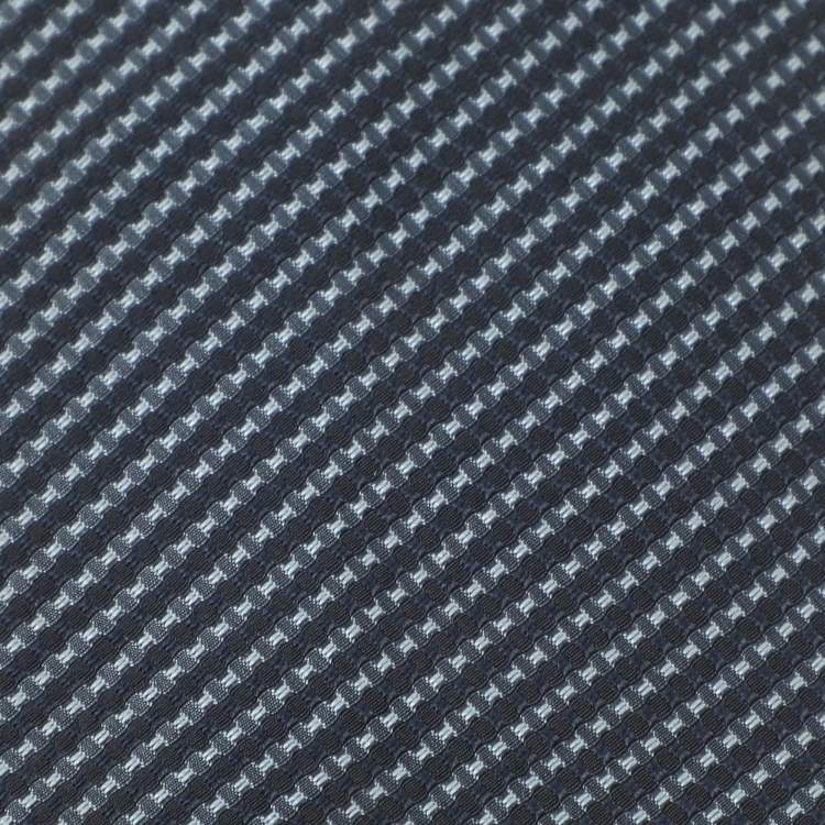 Pre Owned Boss By Hugo Boss Blue Patterned Jacquard Silk Tie