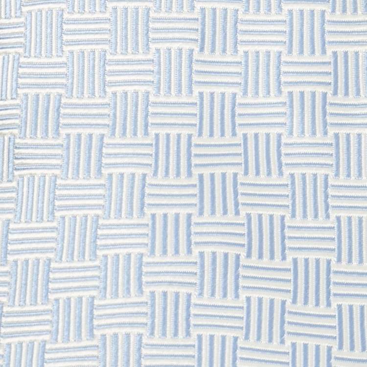 Pre Owned Boss By Hugo Boss Light Blue Jacquard Silk Traditional Tie