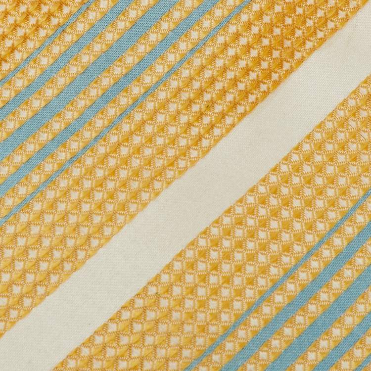 Pre Owned Boss By Hugo Boss Multicolor Diagonal Print Silk Traditional Tie 