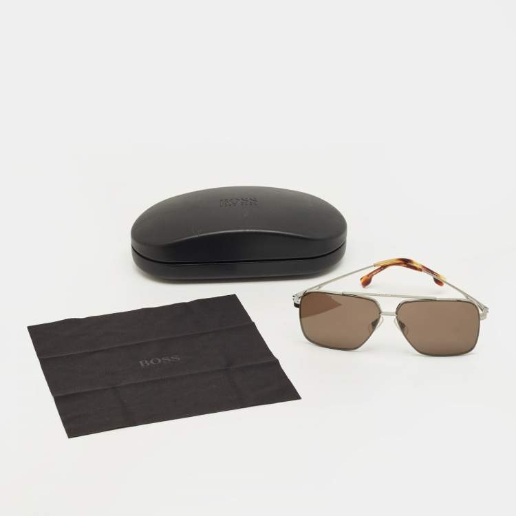 Pre Owned Boss By Hugo Boss Brown 1325/S Square Sunglasses