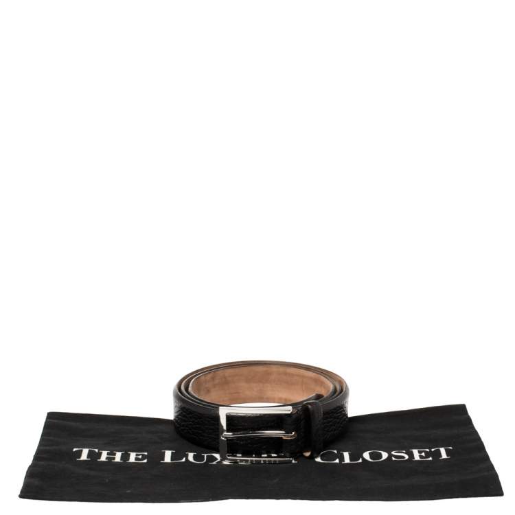 Pre Owned Boss By Hugo Boss Black Leather Belt 105 CM