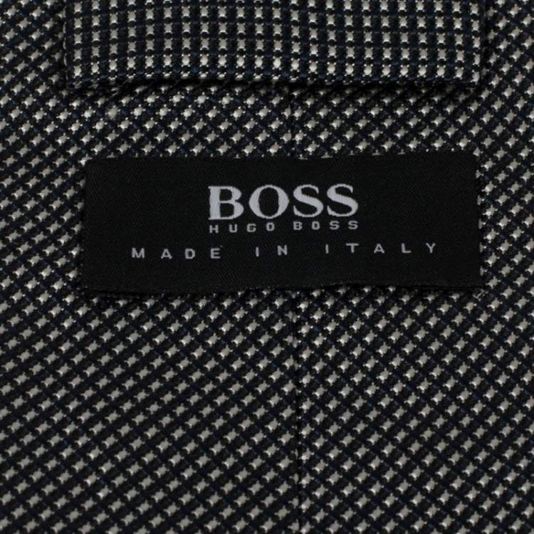 مملوكة مسبقًا Boss By Hugo Boss Black Dotted Pattern Silk Tie