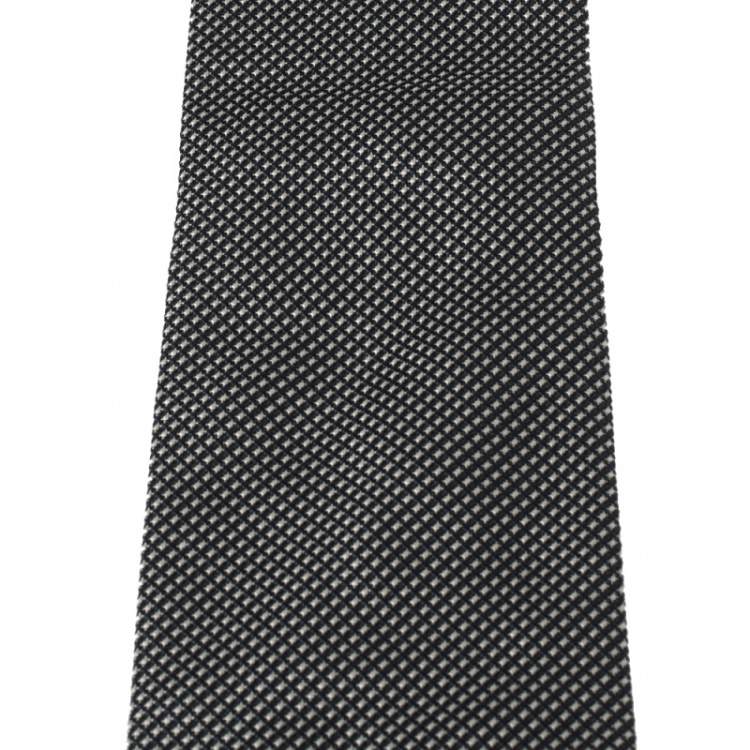مملوكة مسبقًا Boss By Hugo Boss Black Dotted Pattern Silk Tie