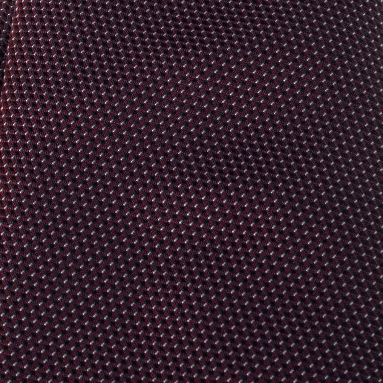 مملوكة مسبقًا Boss By Hugo Boss Purple & Black Jacquard Silk Tie