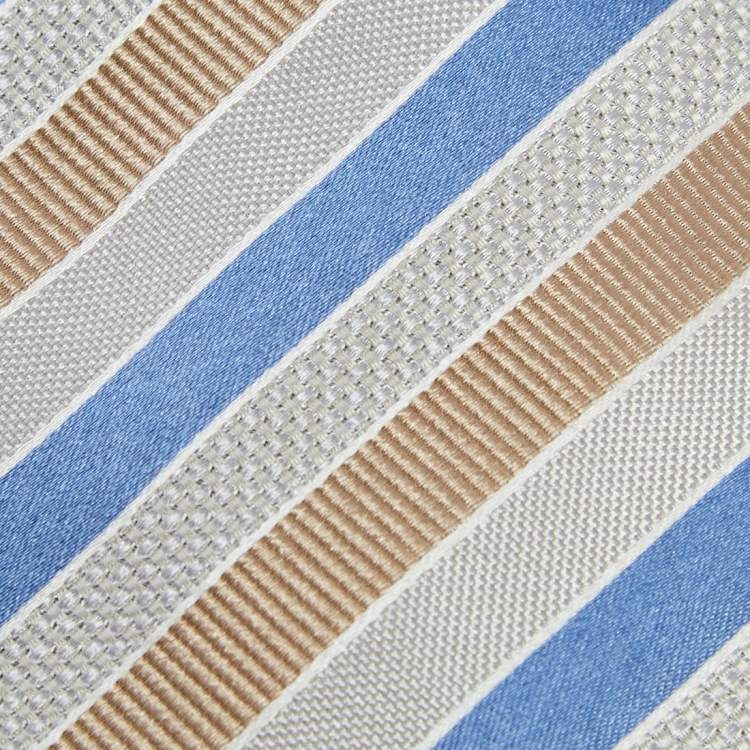 Pre Owned Boss By Hugo Boss Multicolor Striped Silk Jacquard Tie