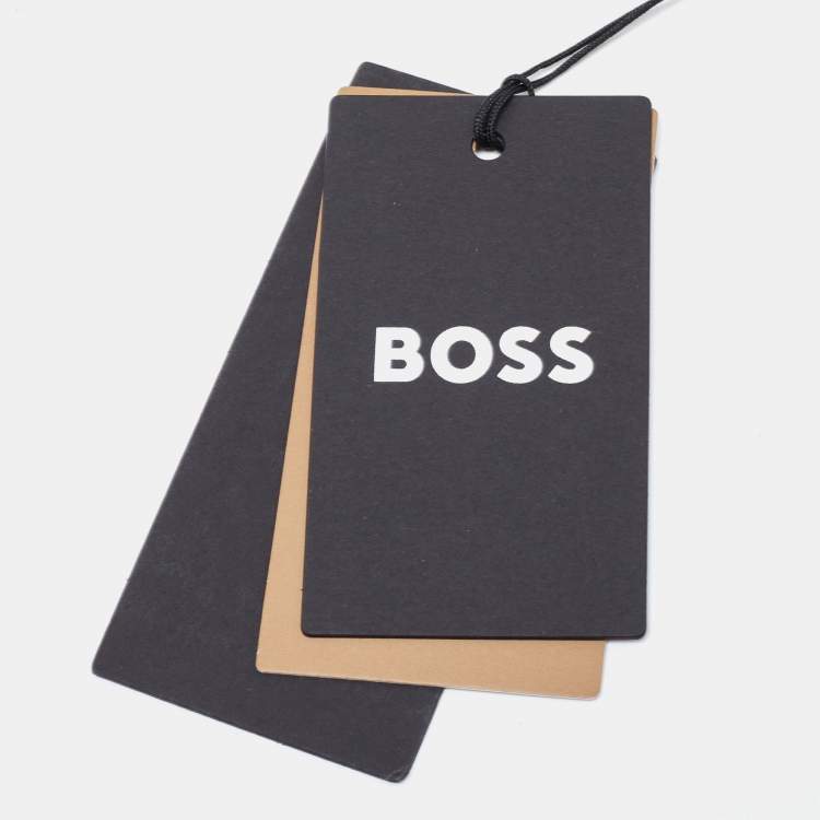 Pre Owned Boss by Hugo Boss Black Patterned Silk Narrow Tie