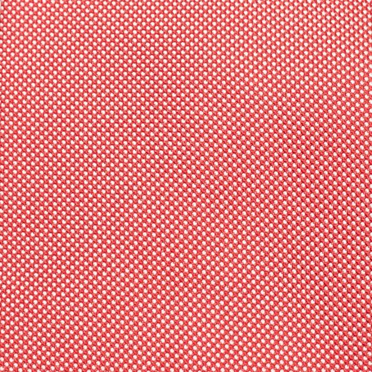 Pre Owned Boss By Hugo Boss Red/ White Checked Silk Tie