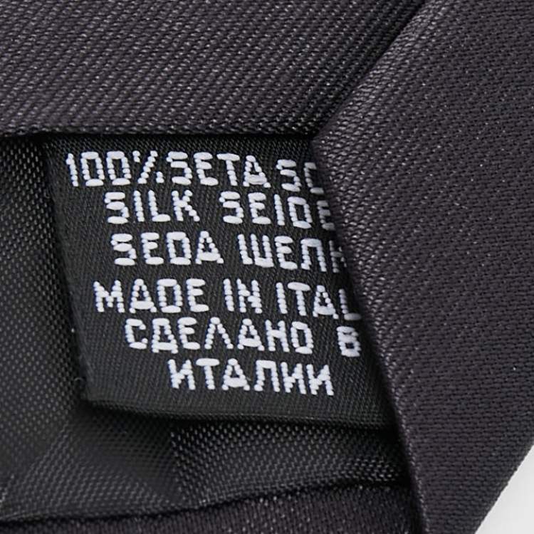 Pre Owned Boss by Hugo Boss Black/Blue Colorblock Silk Slim Tie