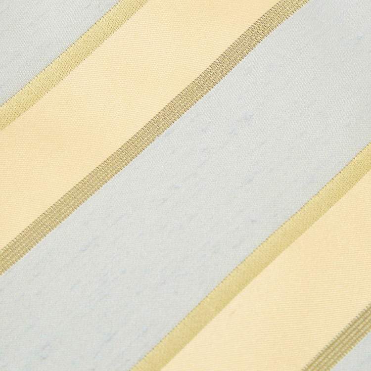 مملوكة مسبقًا Boss By Hugo Boss Yellow/Blue Diagonal Stripe Textured Silk Tie