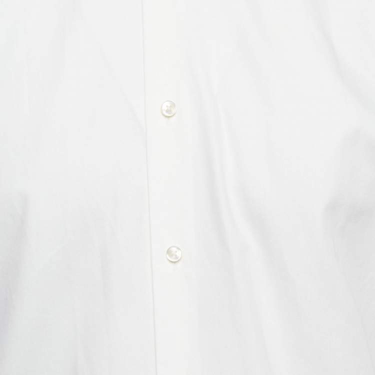 Pre Owned Boss By Hugo Boss White Cotton Slim Fit Shirt XXL