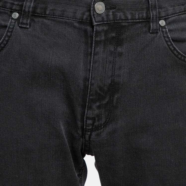 Pre Owned Boss By Hugo Boss Grey Denim Regular Fit Jeans L Waist 34"