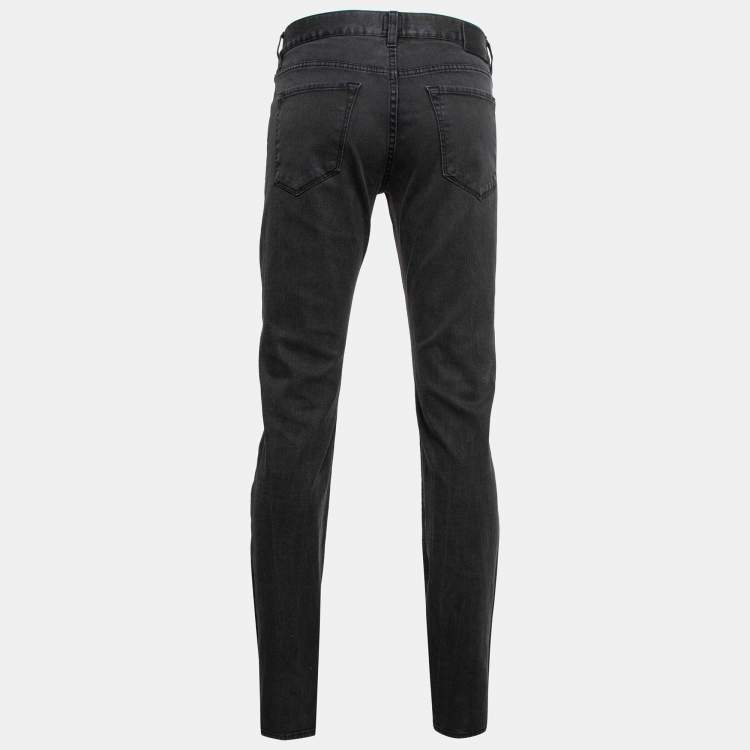 Pre Owned Boss By Hugo Boss Grey Denim Regular Fit Jeans L Waist 34"