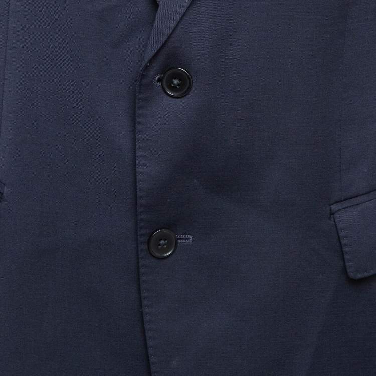 Pre Owned Boss By Hugo Boss Navy Blue Wool Blazer XXL
