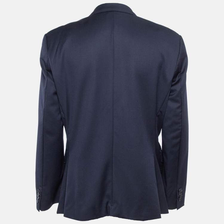 Pre Owned Boss By Hugo Boss Navy Blue Wool Blazer XXL