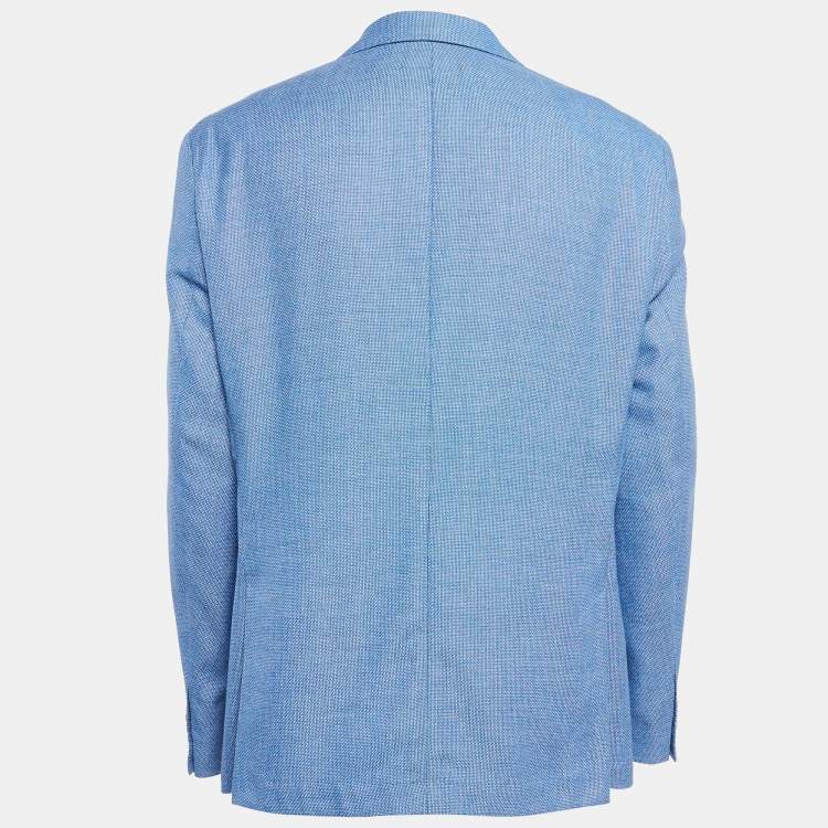 Pre Owned Boss By Hugo Boss Blue Wool Blend Single Breasted Blazer XXL