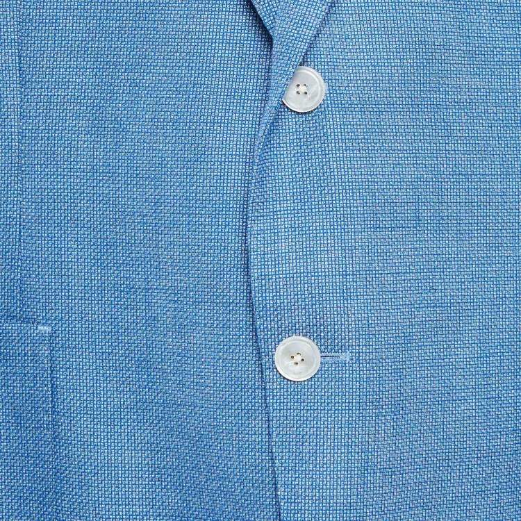 Pre Owned Boss By Hugo Boss Blue Wool Blend Single Breasted Blazer XXL