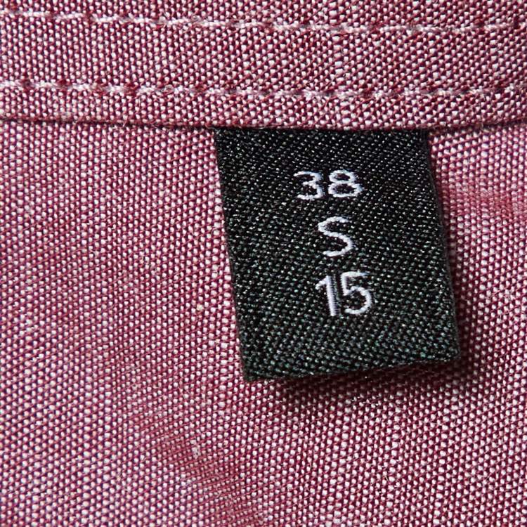 Pre Owned Boss By Hugo Boss Maroon Cotton Slim Fit Long Sleeve Shirt S