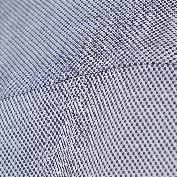 Pre Owned Boss By Hugo Boss Blue Patterned Cotton Regular Fit Shirt XXL