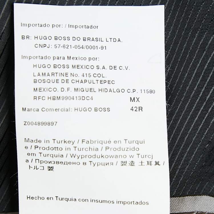Pre Owned Boss By Hugo Boss Black Virgin Wool Single Breasted Stretch Blazer XL