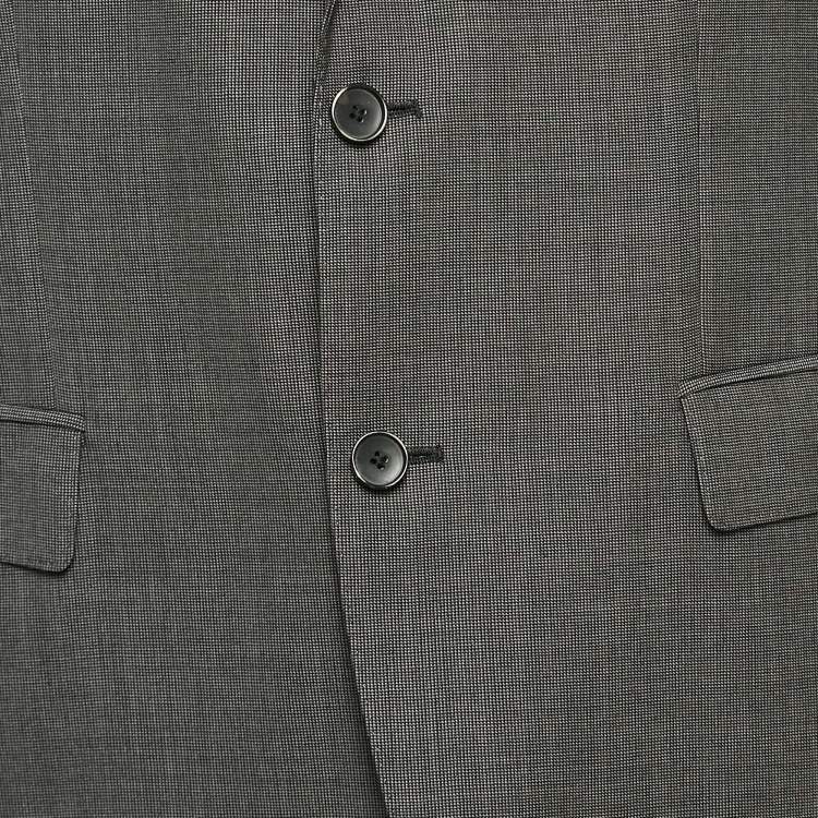 مملوكة مسبقًا Boss By Hugo Boss Grey Patterned Virgin Wool Blazer XL