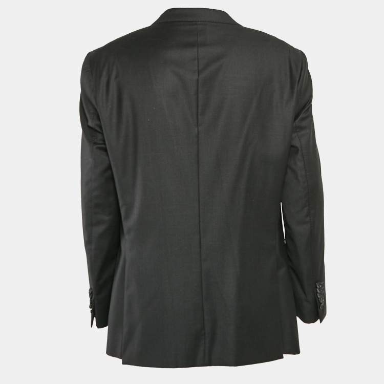 مملوكة مسبقًا Boss By Hugo Boss Black Virgin Wool Single Breasted Super 150 Blazer XXL