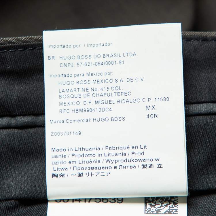 Pre Owned Boss By Hugo Boss Brown Wool Movie2 Trousers L