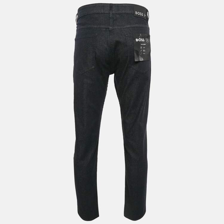 Pre Owned Boss By Hugo Boss Blue Denim Tapered Fit Jeans L Waist 34"